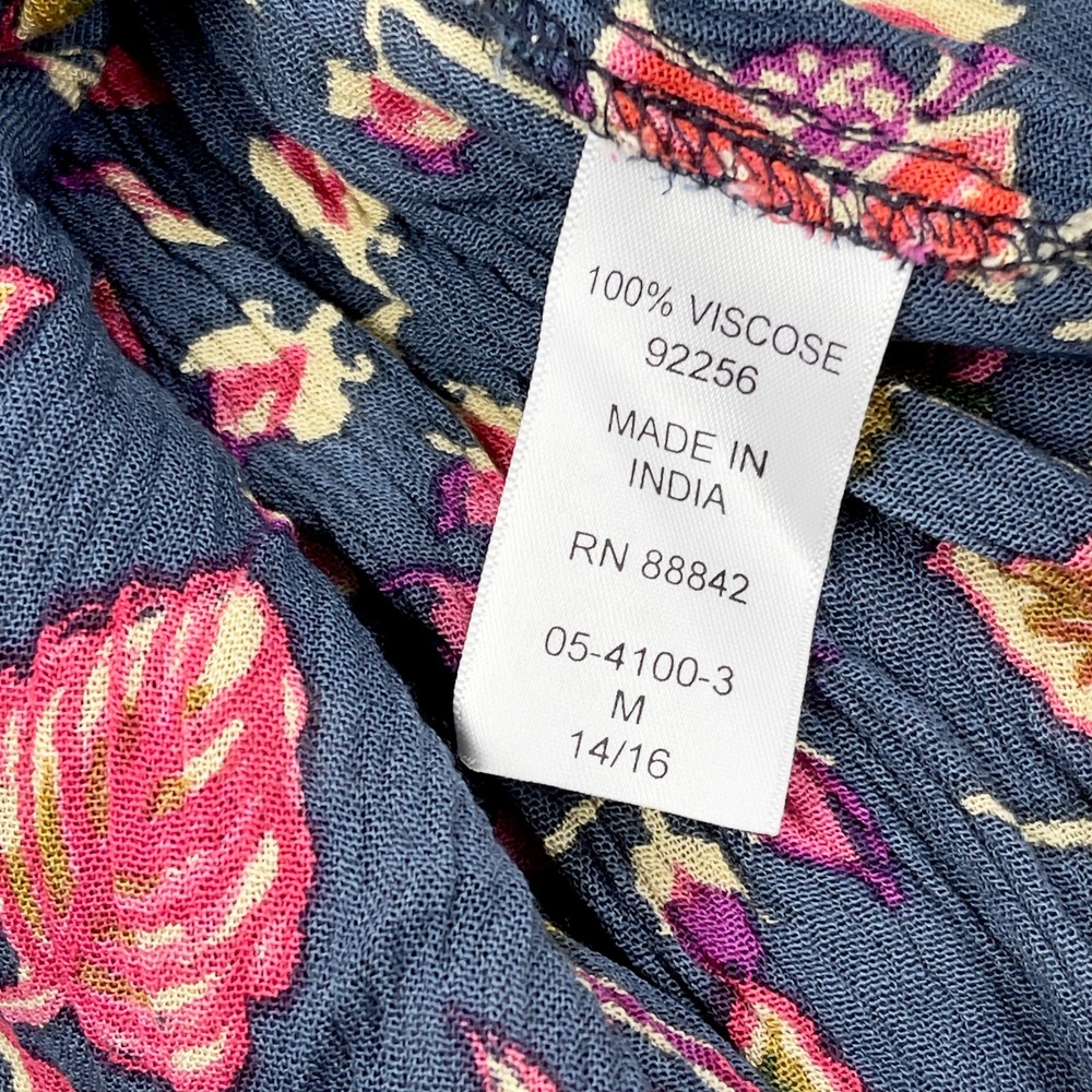 Woman Within Floral Maxi Dress Size 14 Gauzy Cottage Resort Feminine Summer Boho - Picture 7 of 11